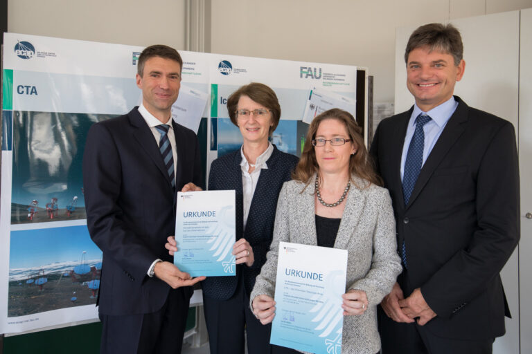 Ceremonial handover of CTA and IceCube funding
